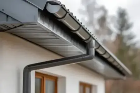 Pose de gouttières en zinc par un couvreur à Camarsac